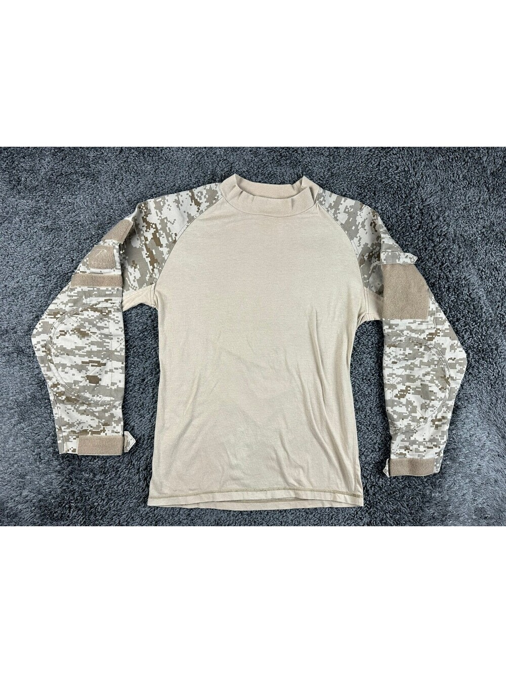 Rothco Desert Digital Camo Tactical Combat Shirt Men's Military Zip Pockets Sz S